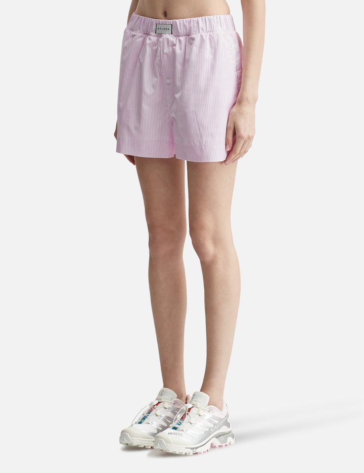 Paloma Shorts Pink & White Stripe Placeholder Image
