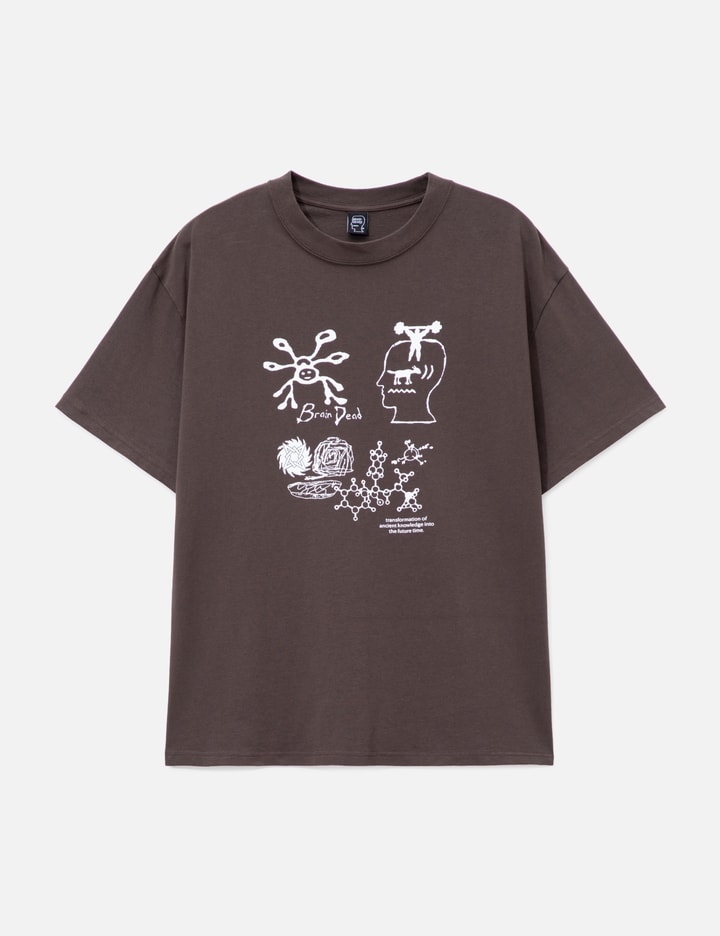 Brain Dead Ancient Knowledge T-shirt In Brown