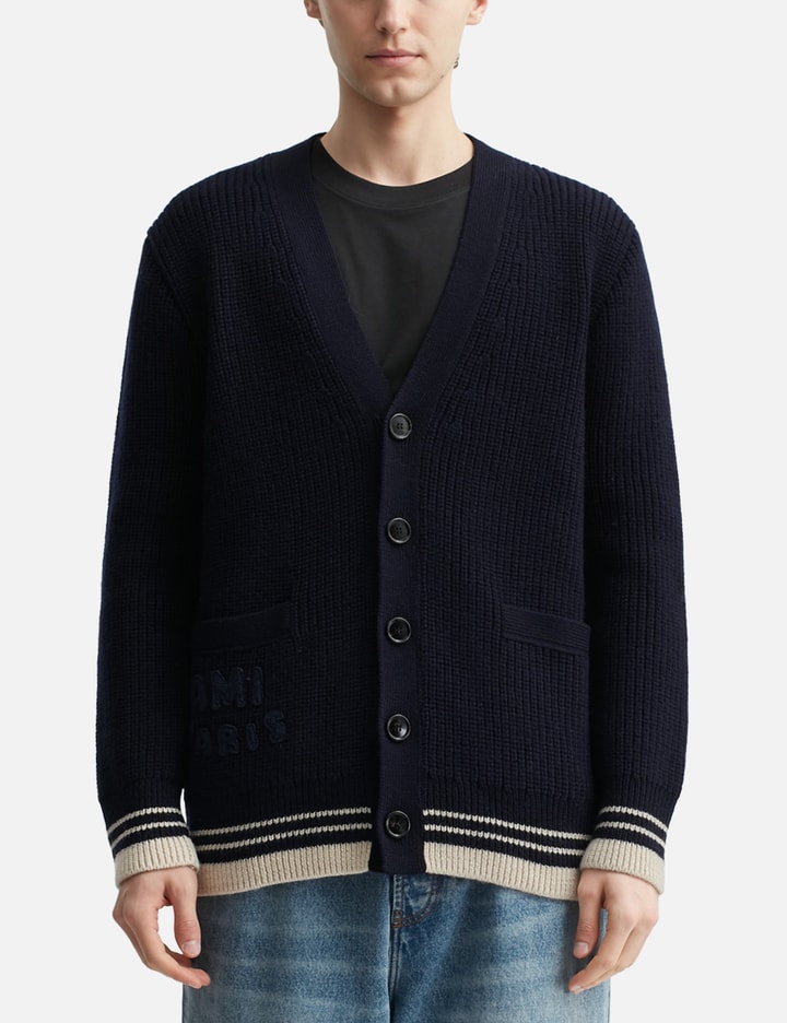 WOOL RIBBED CARDIGAN Placeholder Image