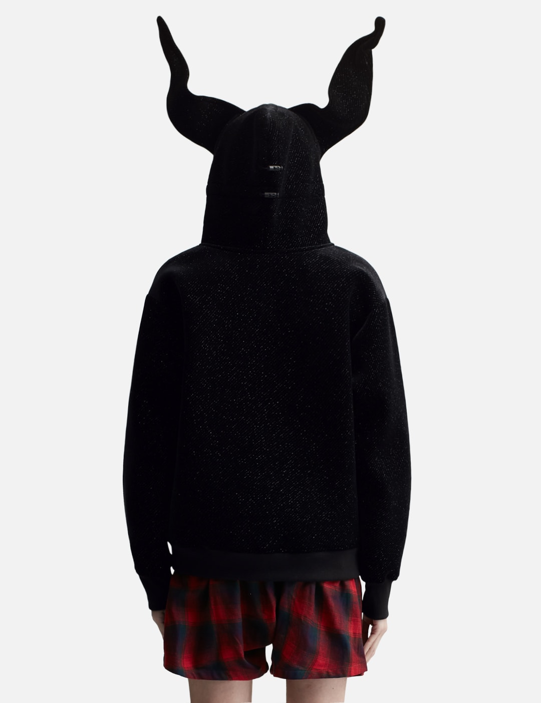 Black Rabbit Ear Zip-Up Hoodie view 15