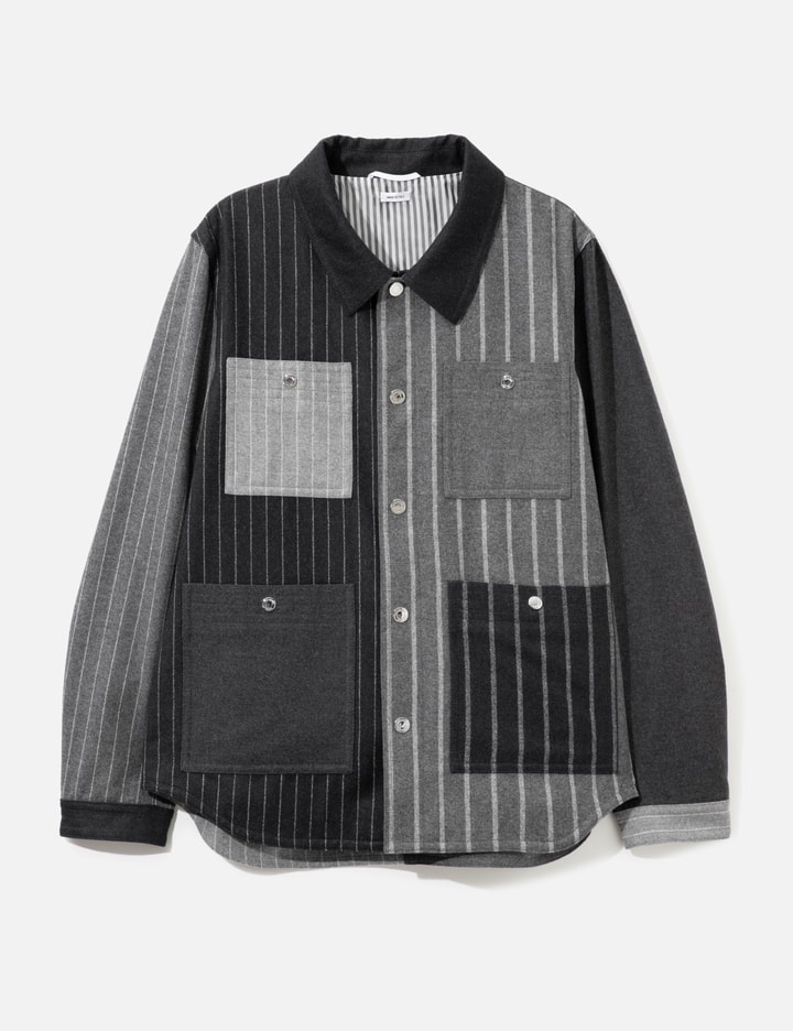 Thom Browne Flannel Funmix Banker Stripe Jacket