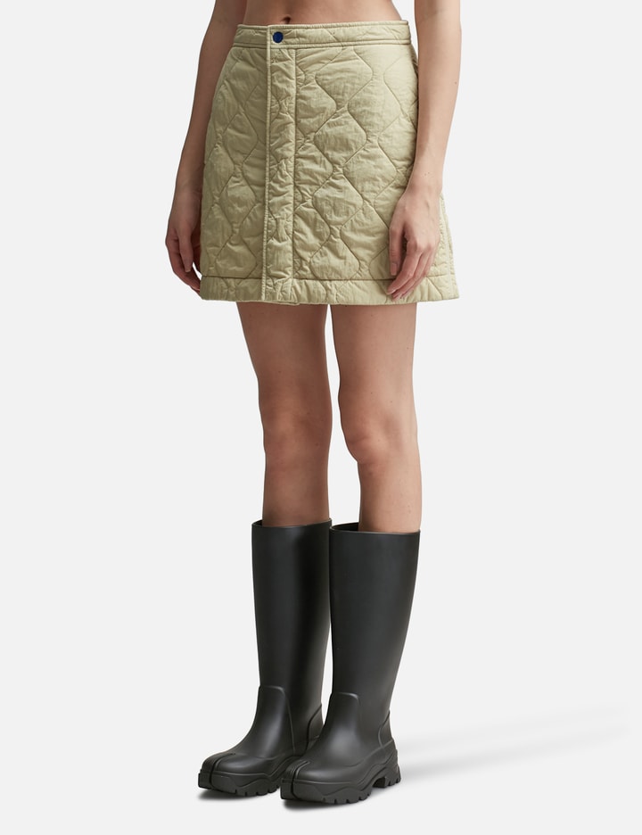 Quilted Nylon Mini Skirt