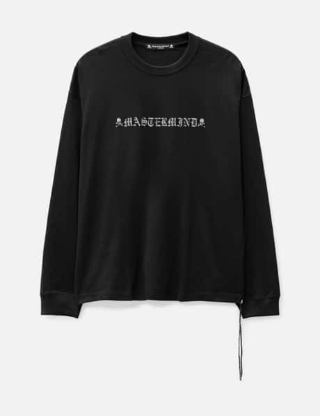 Mastermind Japan Boxy Fit Rubbed Logo Long Sleeve T-shirt