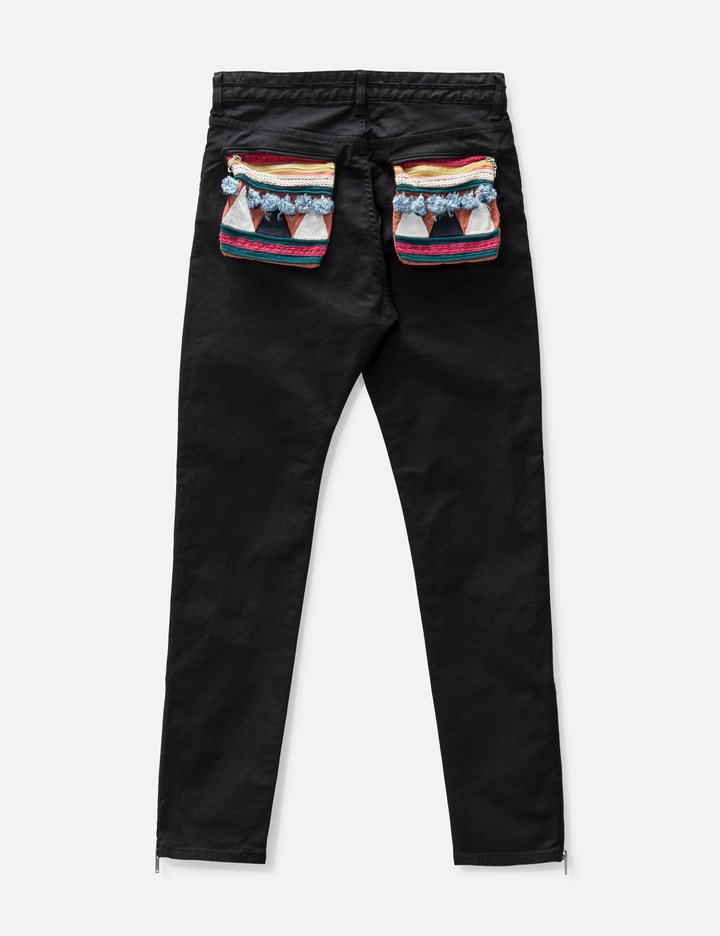 Undercover Ethnic Pocket Slim Pants In Black