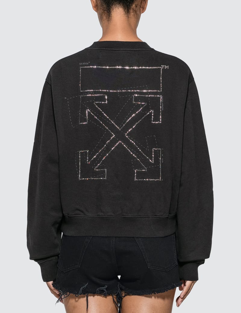 off white crystal sweatshirt