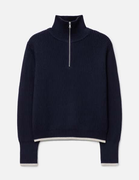 O. Files Fisherman's Wool Knit Half Zip