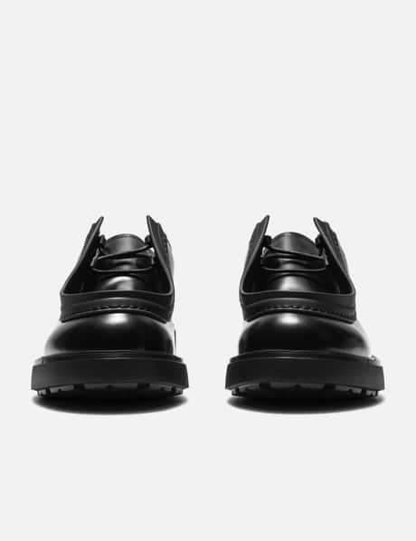 PRADA ダイアパソン オペークブラッシュドレザー レースアップシューズ 