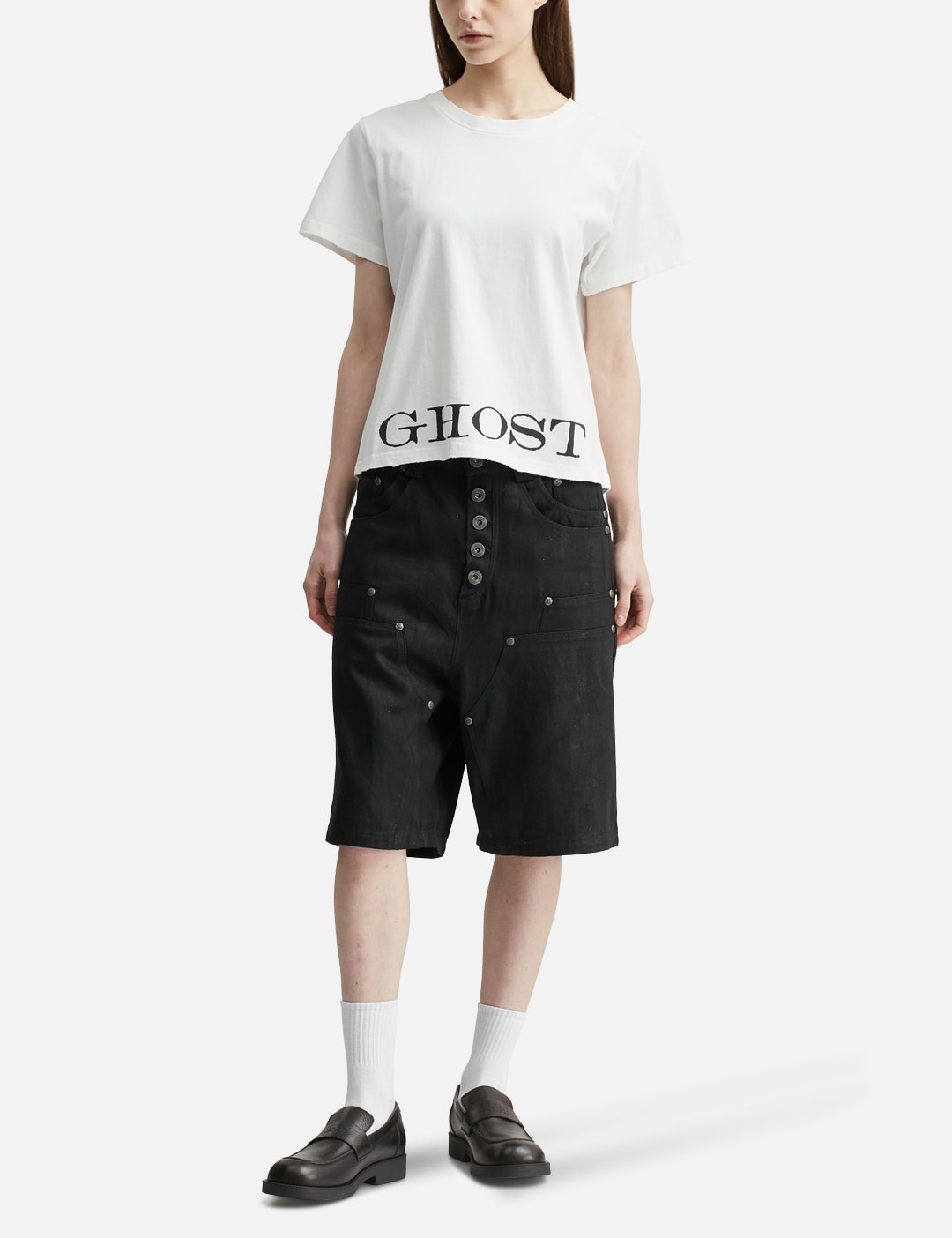 "Caspian" Ghost Fitted T-Shirt In White view 20