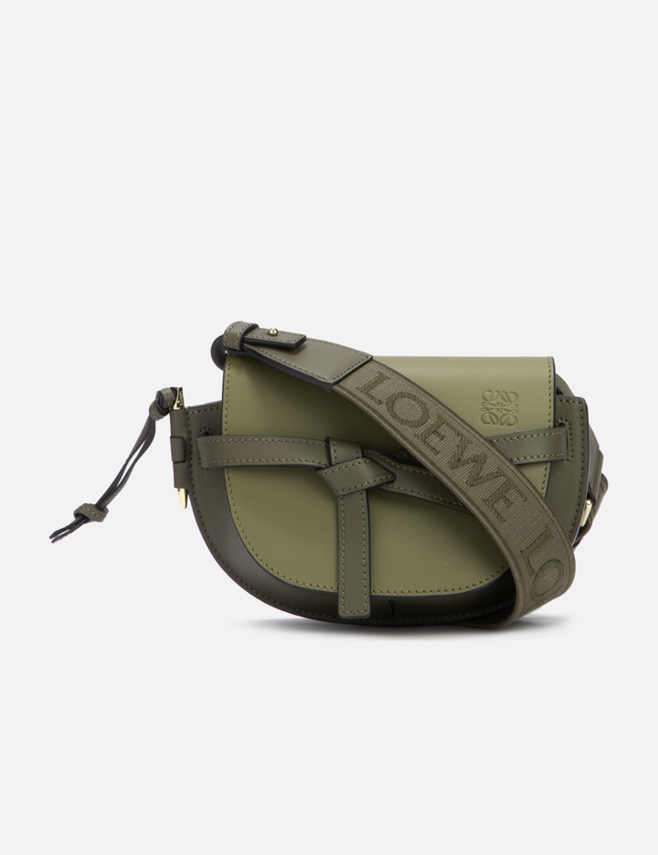 LOEWE Gate Anagram-Print Small Leather And Canvas Shoulder Bag