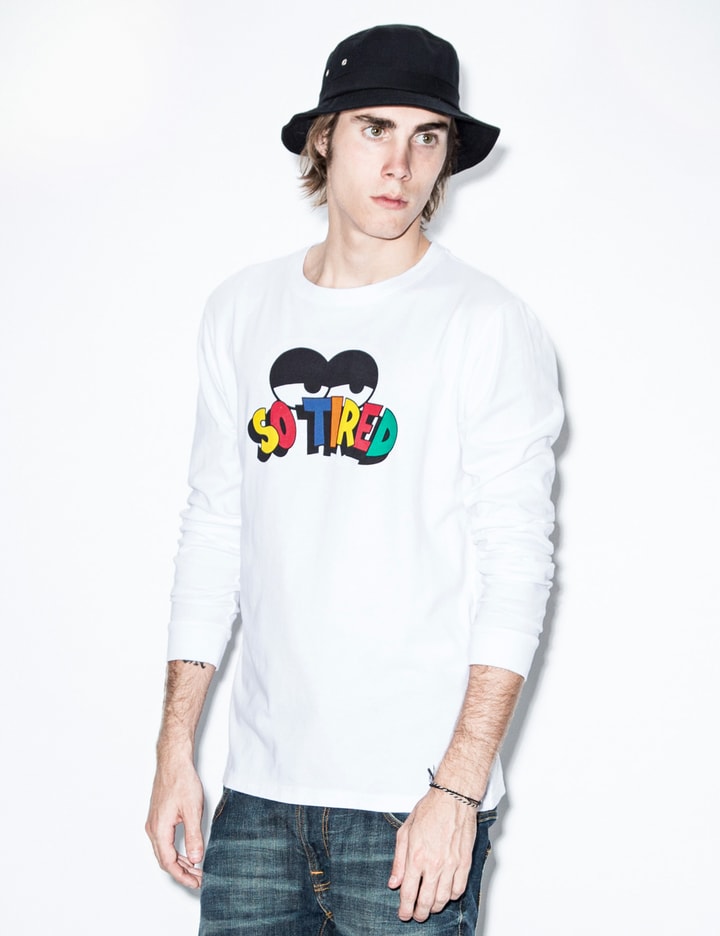 White So Tired L/S T-Shirt Placeholder Image