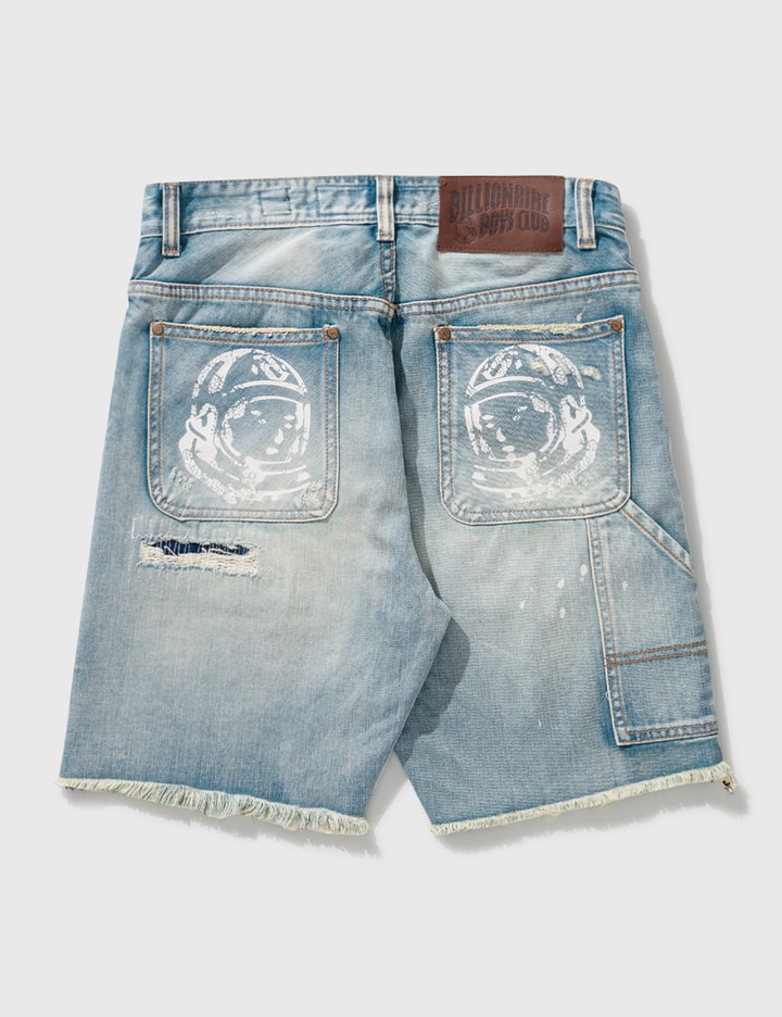 Shop Louis Vuitton 2023 SS Frayed Hem Denim Mini Shorts by