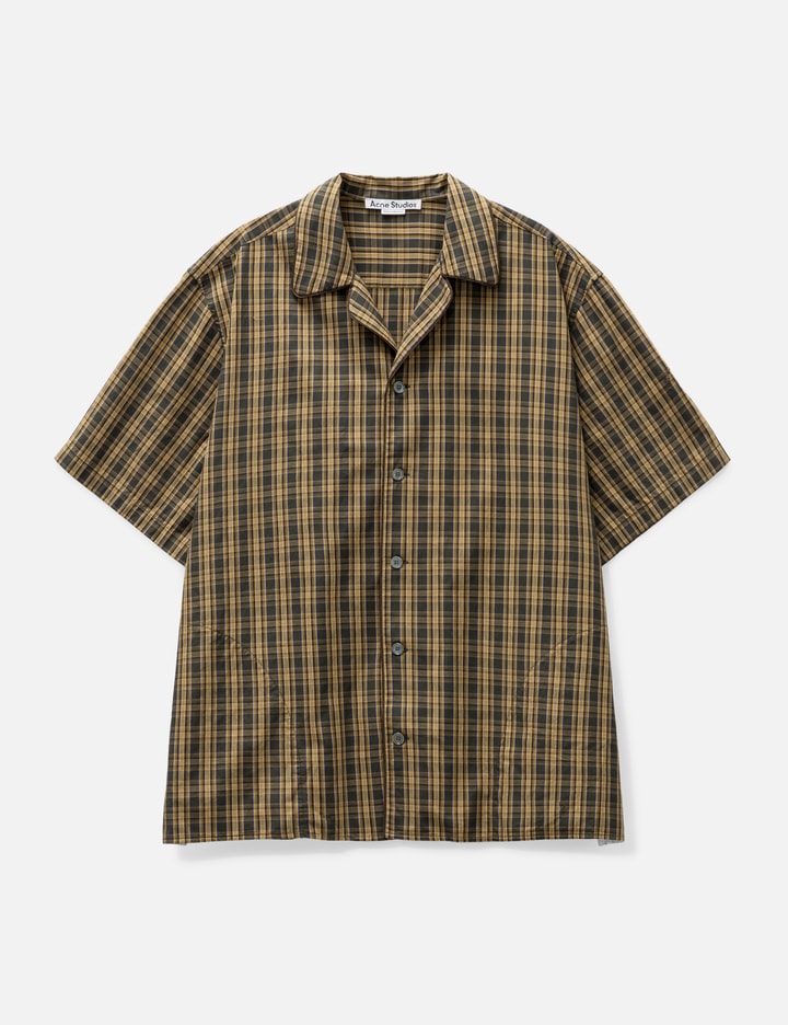 Acne Studios Short Sleeve Button-up Shirt In Yellow