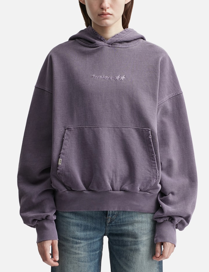 TwoJeys Pigment Dyed Purple Icon Hoodie
