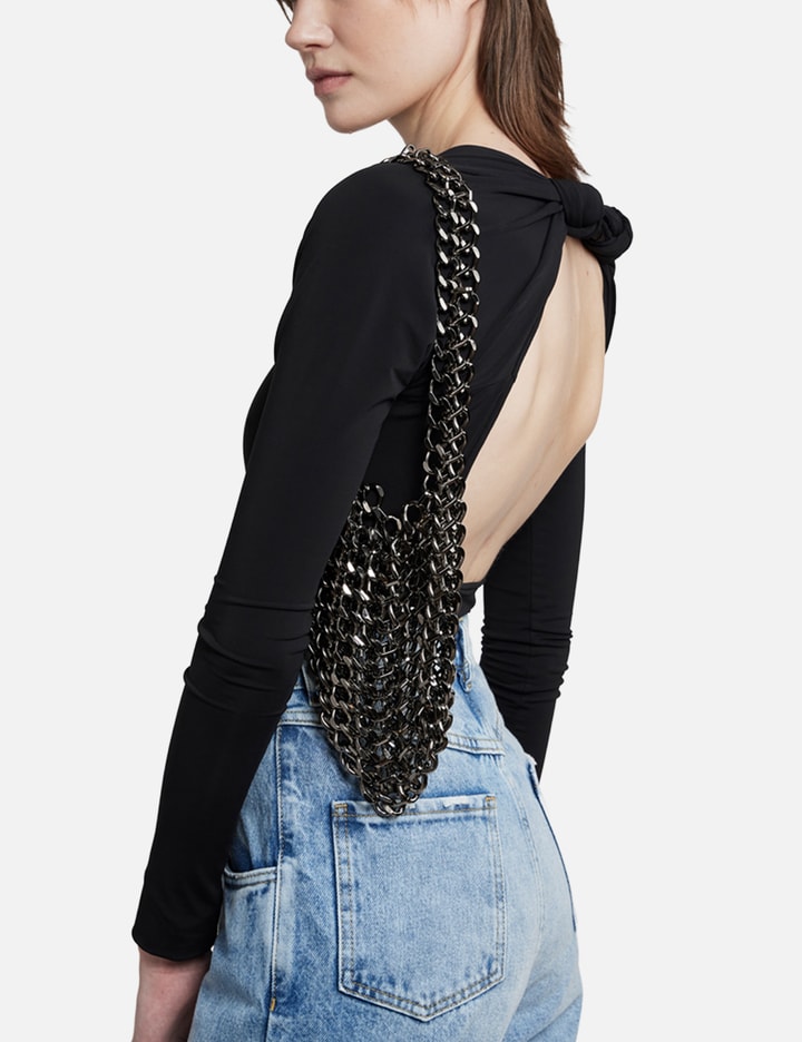 CHAINMAIL SHOULDER BAG - GUNMETAL Placeholder Image