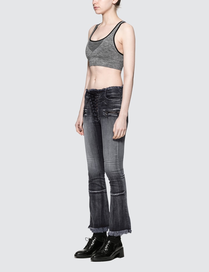 Potassium Flare Crop Lace Up Jean Placeholder Image