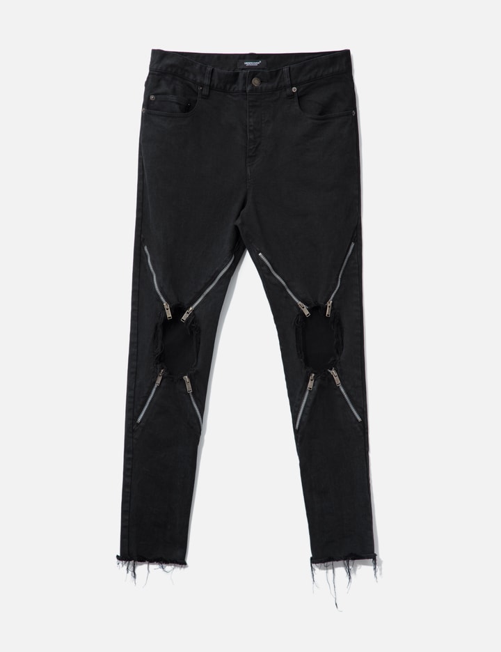 UC1E4515-2 Stretch Denim 4 Zips Jeans Placeholder Image