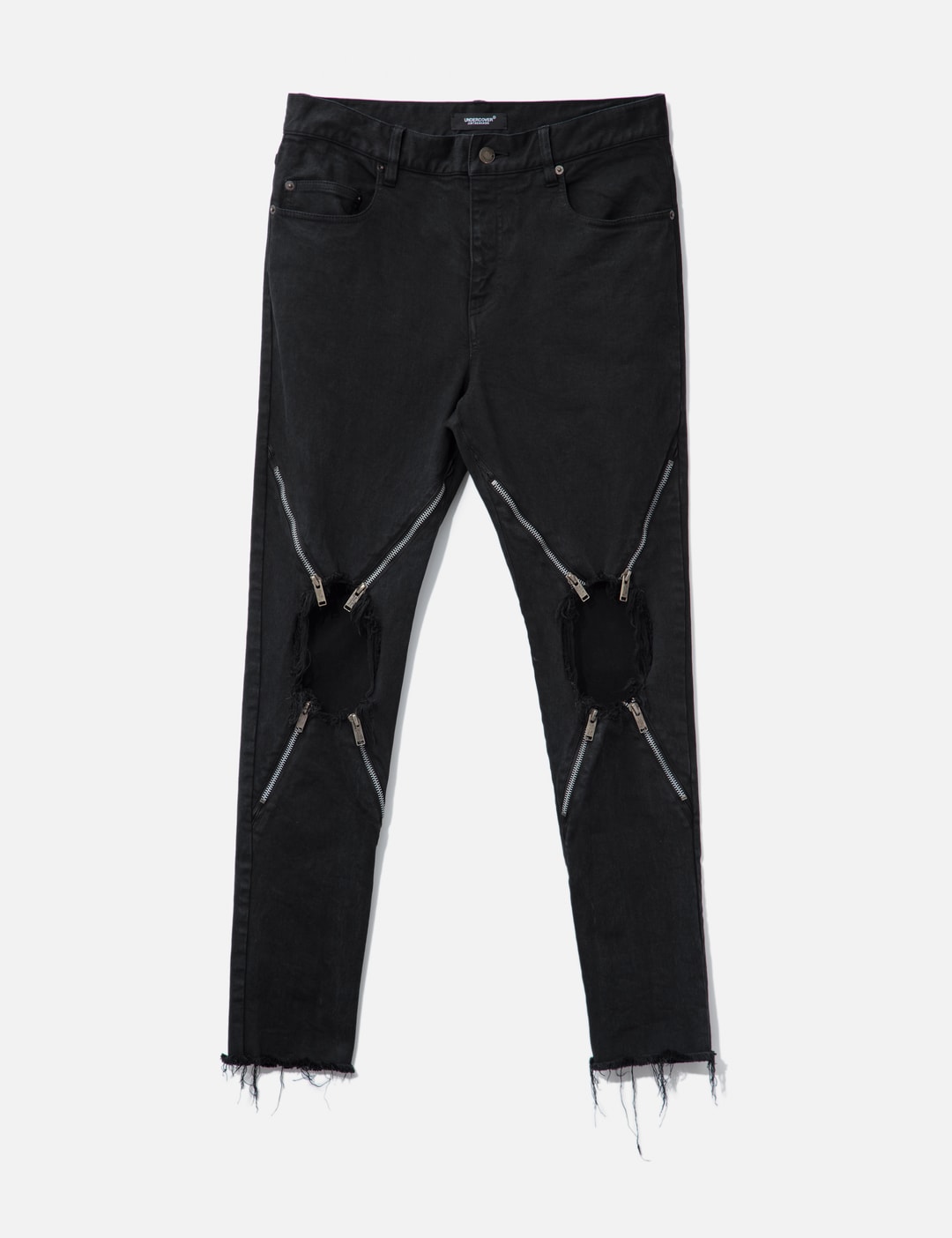 UC1E4515-2 Stretch Denim 4 Zips Jeans