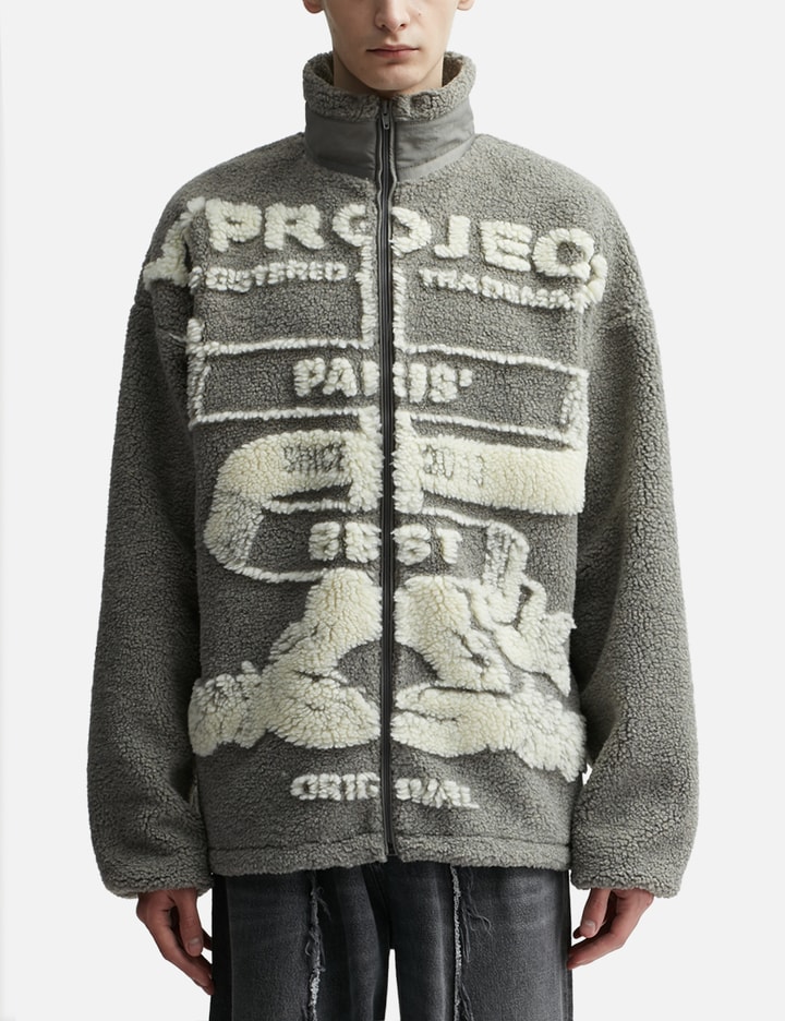 Shop Y/project Paris' Best Jacquard Fleece Jacket In Grey