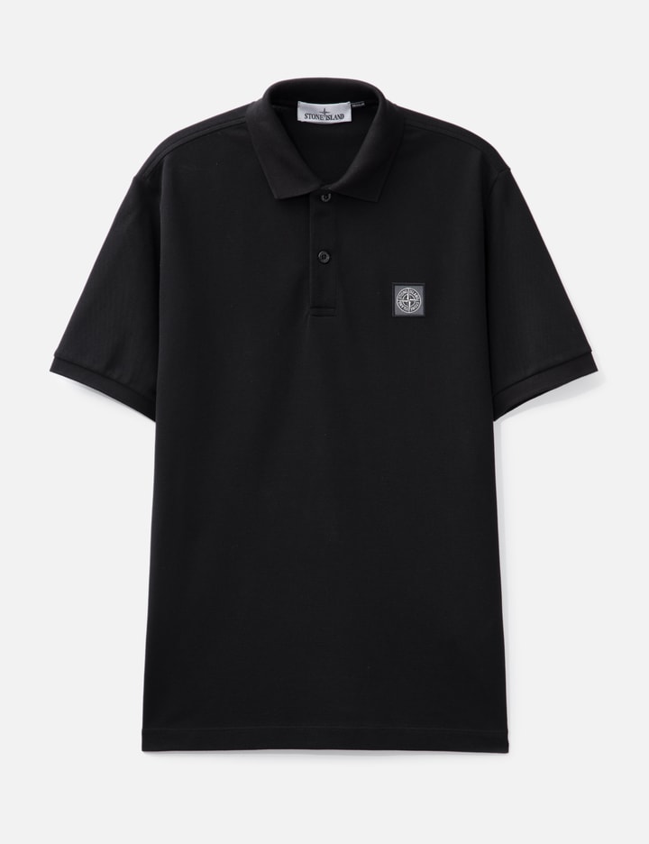 Stone Island Black Piquet Polo Shirt