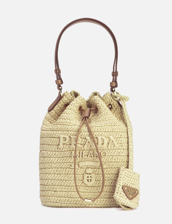 Prada Crochet Bucket Bag In Brown
