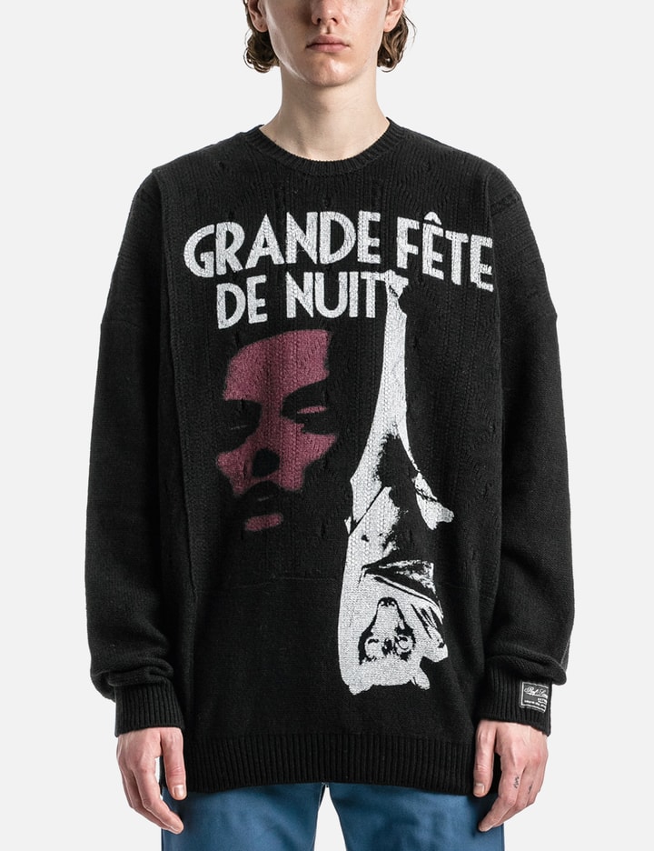 LOOSE FIT BRAID RELIEF ROUNDNECK SWEATER PRINTED Placeholder Image