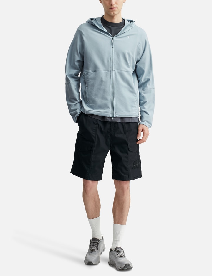 Stone Island Stretch Cotton Fleece_S.I. Stellina Zip-Up Hooded Sweatshirt