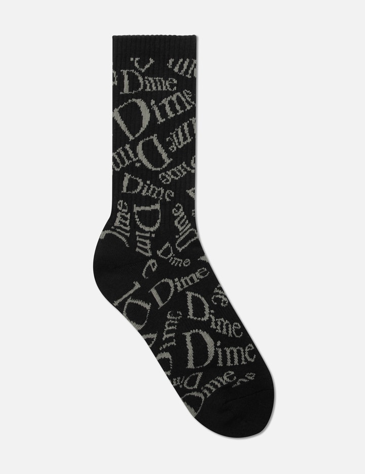 Shop Dime Haha Long Socks In Black