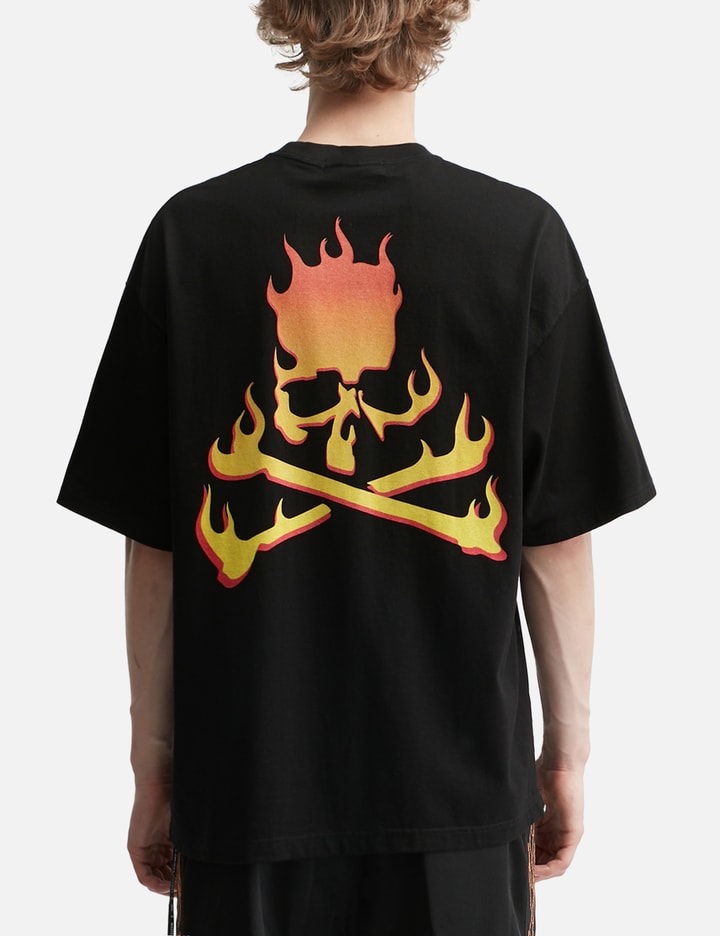 マスターマインド・ワールド Skull On Fire Boxy SS Tee Ver.1