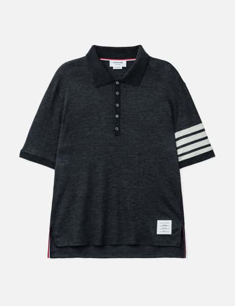 Thom Browne Wool Jersey 4-Bar Polo