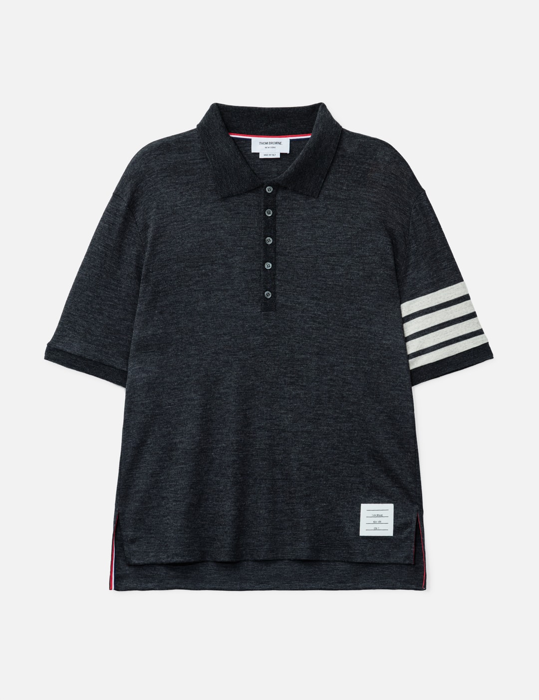 Wool Jersey 4-Bar Polo