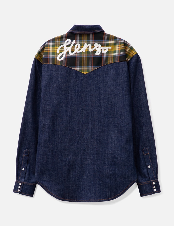 Checked Denim Cowboy Shirt Placeholder Image