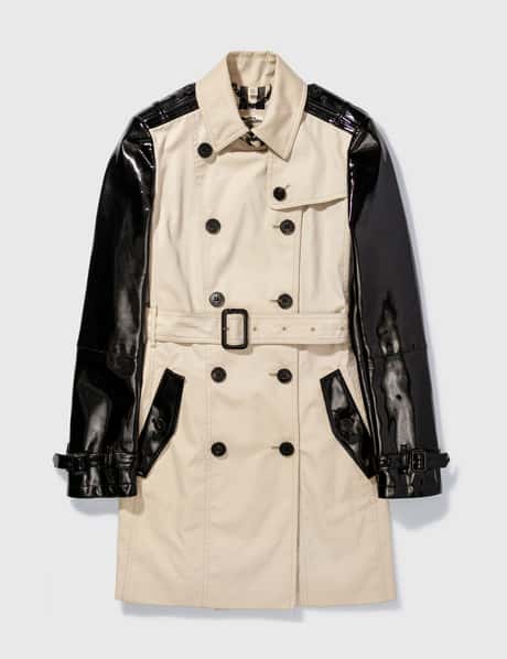Burberry BURBERRY TRENCH COAT WITH PATENT SLEEVES