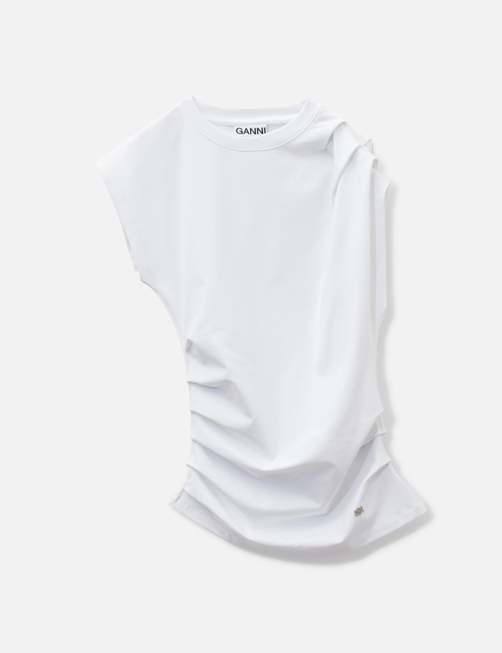 Ganni Top In Draped Jersey