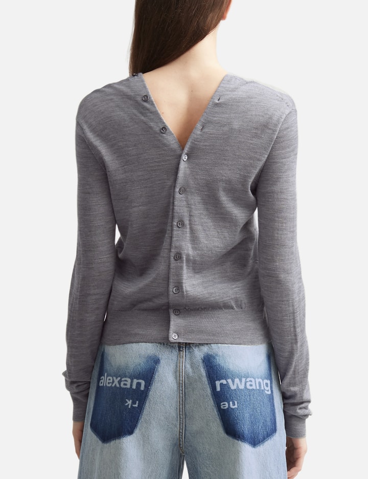 Alexander Wang Button-Front Long Sleeve Cardigan