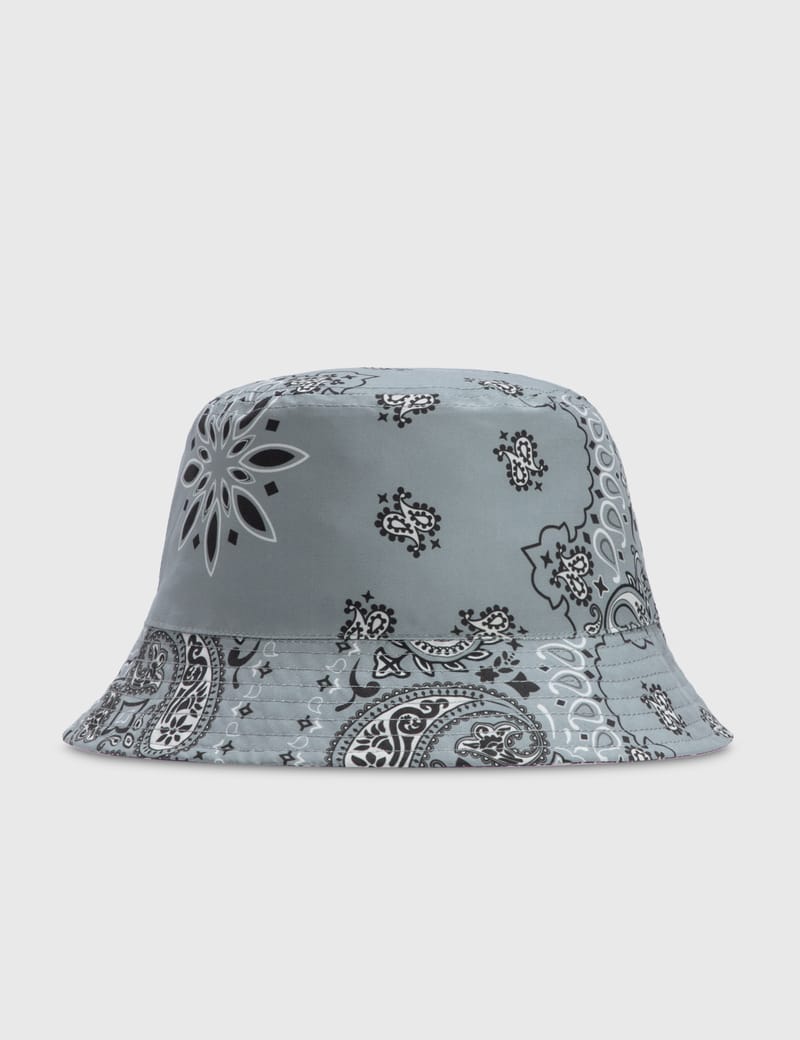 reversible paisley print bucket hat