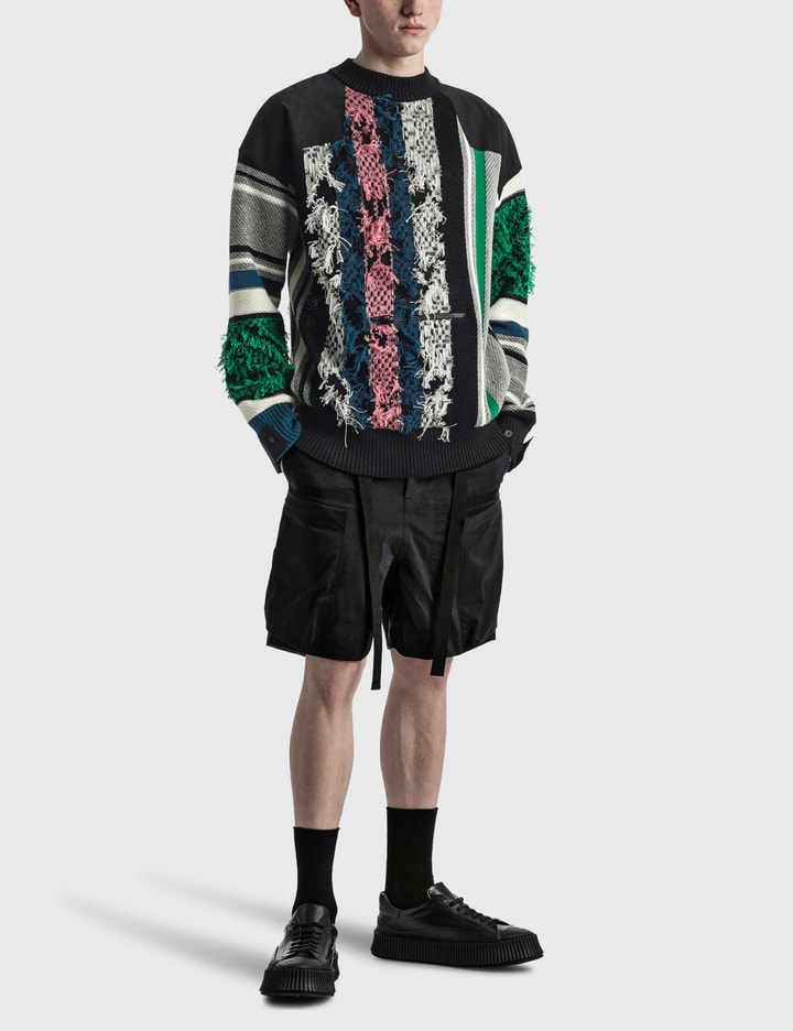 Sacai - ラグ ジャカード ニット プルオーバー | HBX - ハイプビースト 
