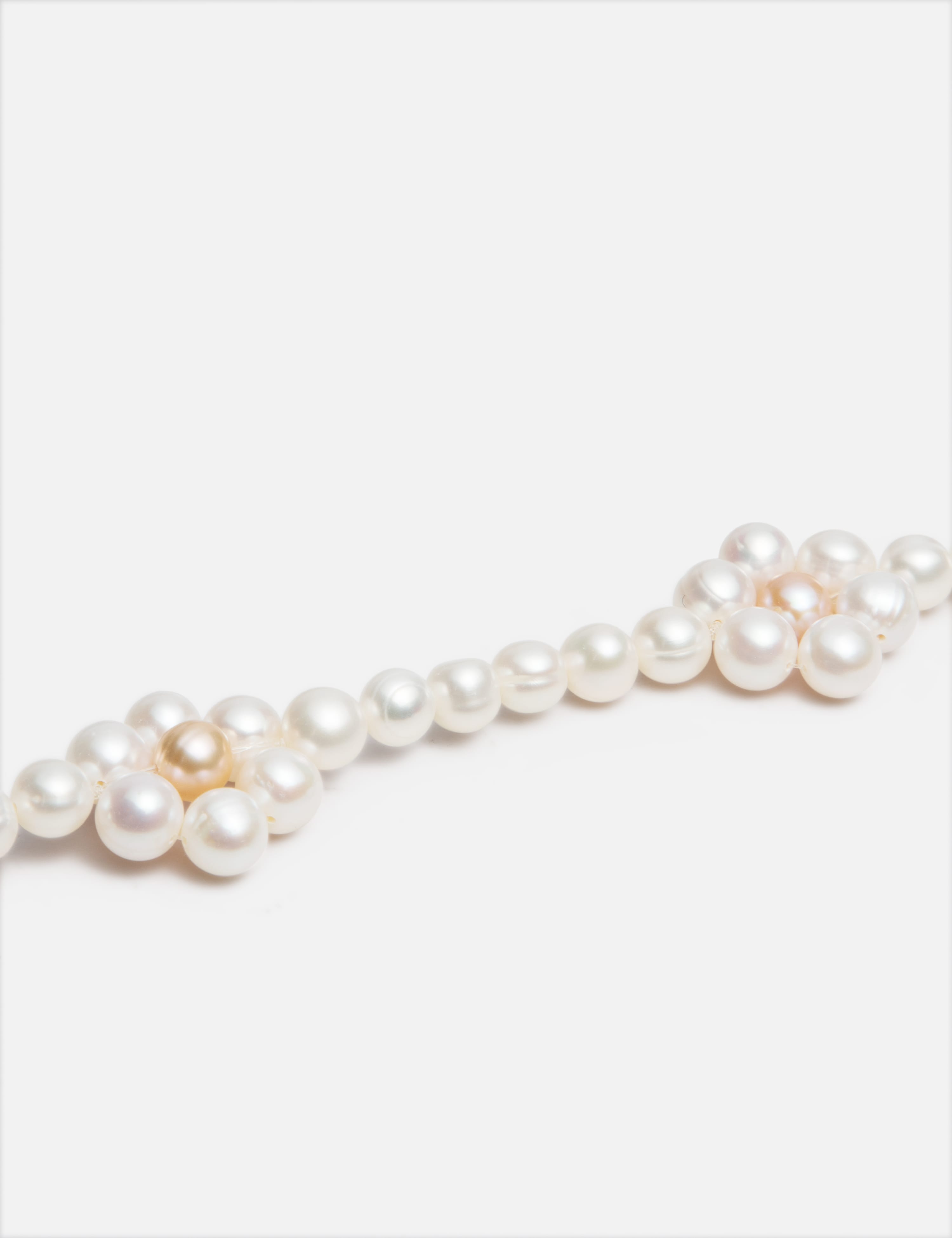 August Woods Gold Daisy Pearl Beaded Necklace Argento.com