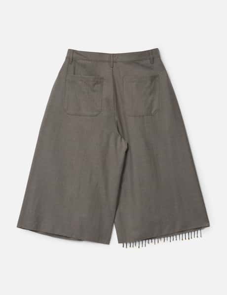 Gray Shortened Wide Leg Trouser view 9