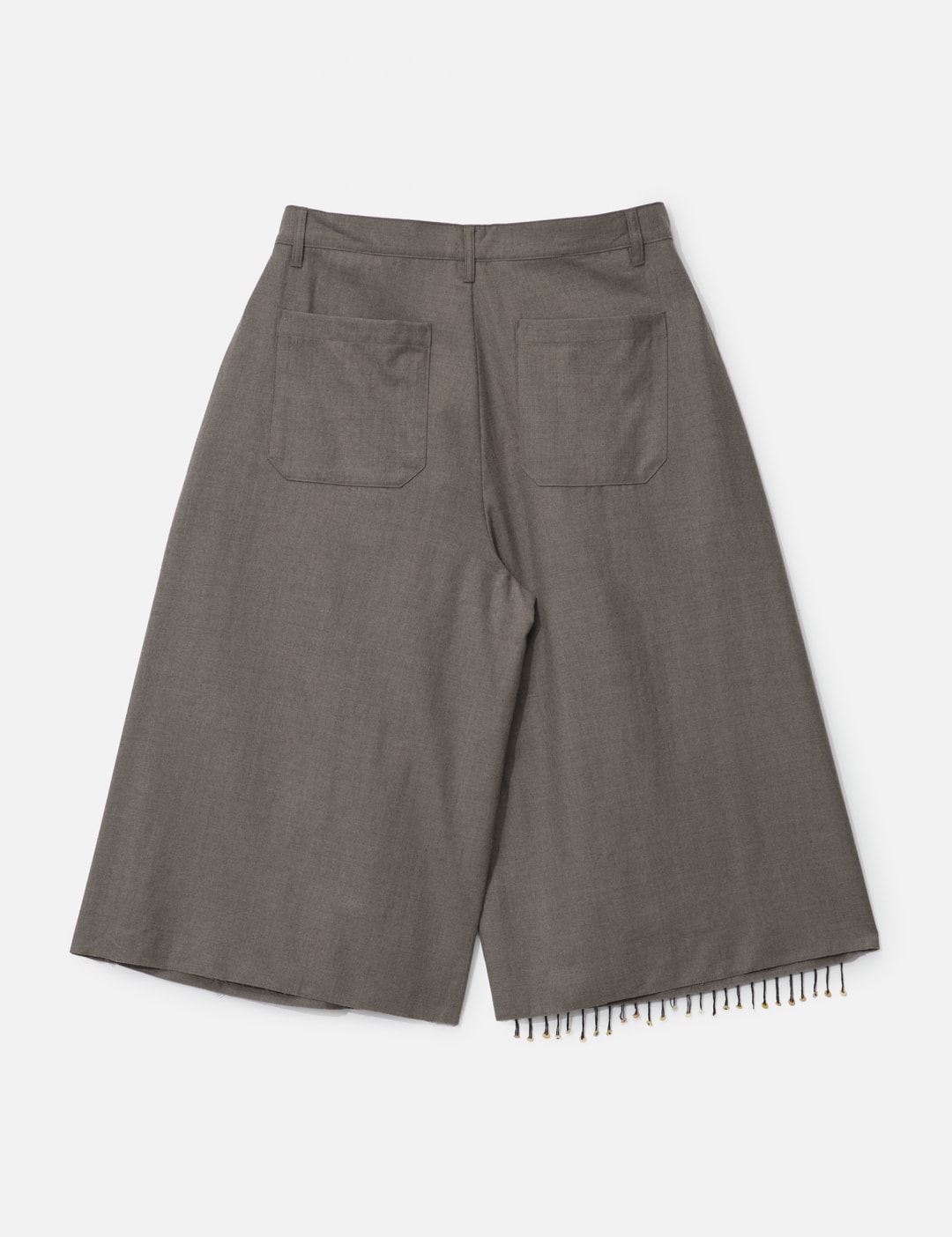 Gray Shortened Wide Leg Trouser view 10