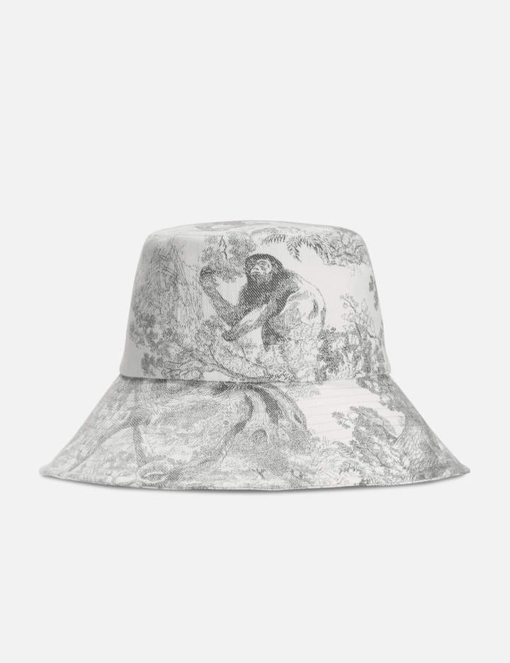 Dior Animal Print Bucket Hat In White