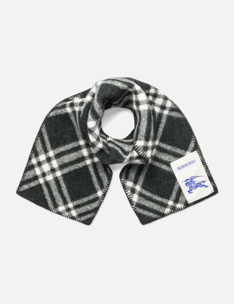 Burberry RIBBED EKD WOOL CASHMERE SCARF