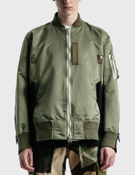 Sacai - Wool Surge X Nylon Twill Blouson | HBX - Globally Curated  