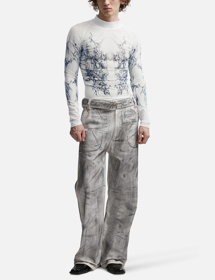 Waxed Double Belt Jeans Placeholder Image