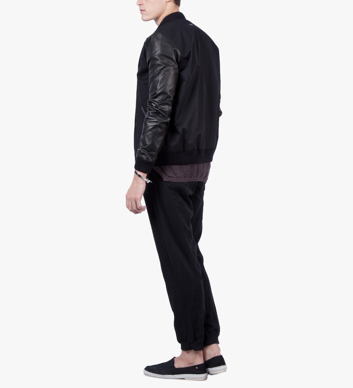 Robert Geller Black Tencel Flight Pant