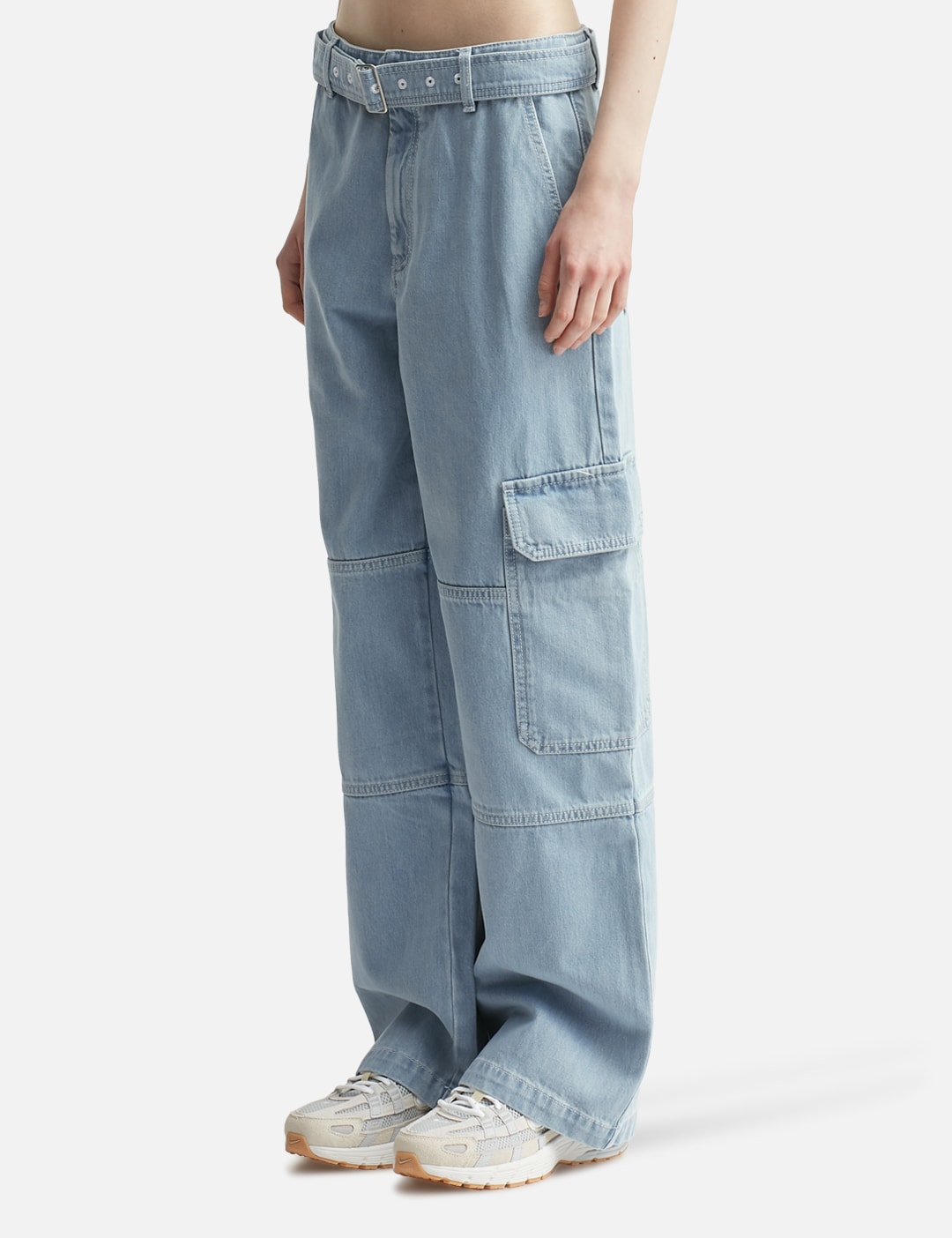 Belted Utility Denim Pants view 14