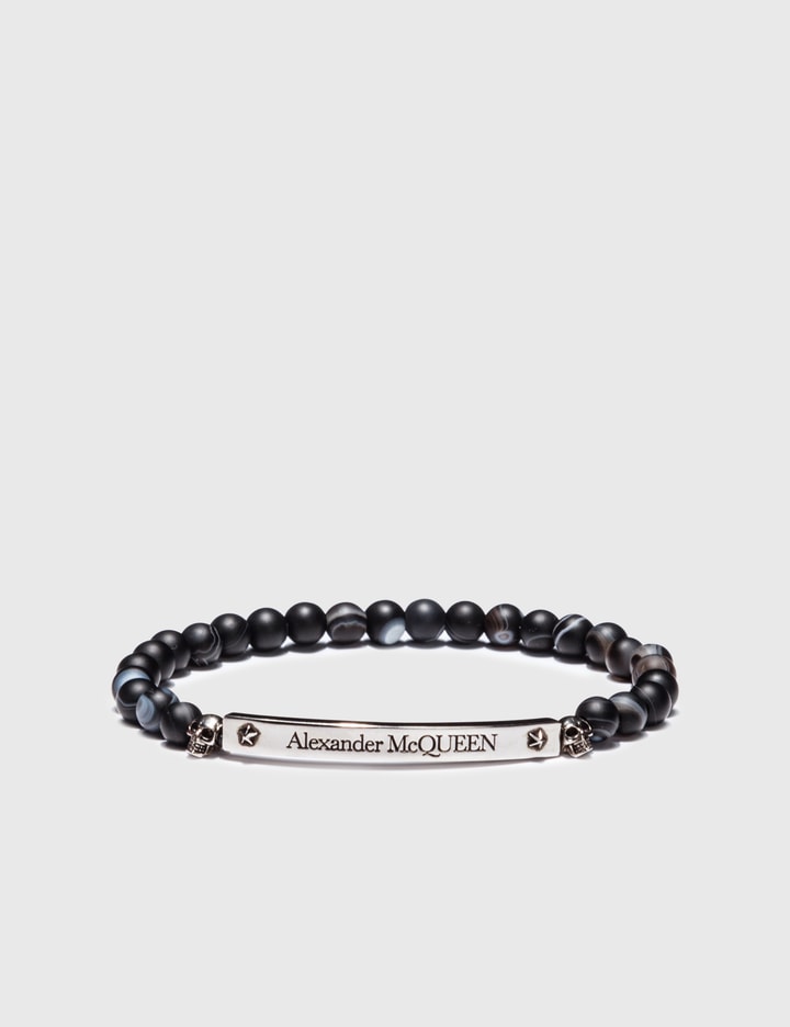 Skull Beaded Bracelet With Logo Plate Placeholder Image