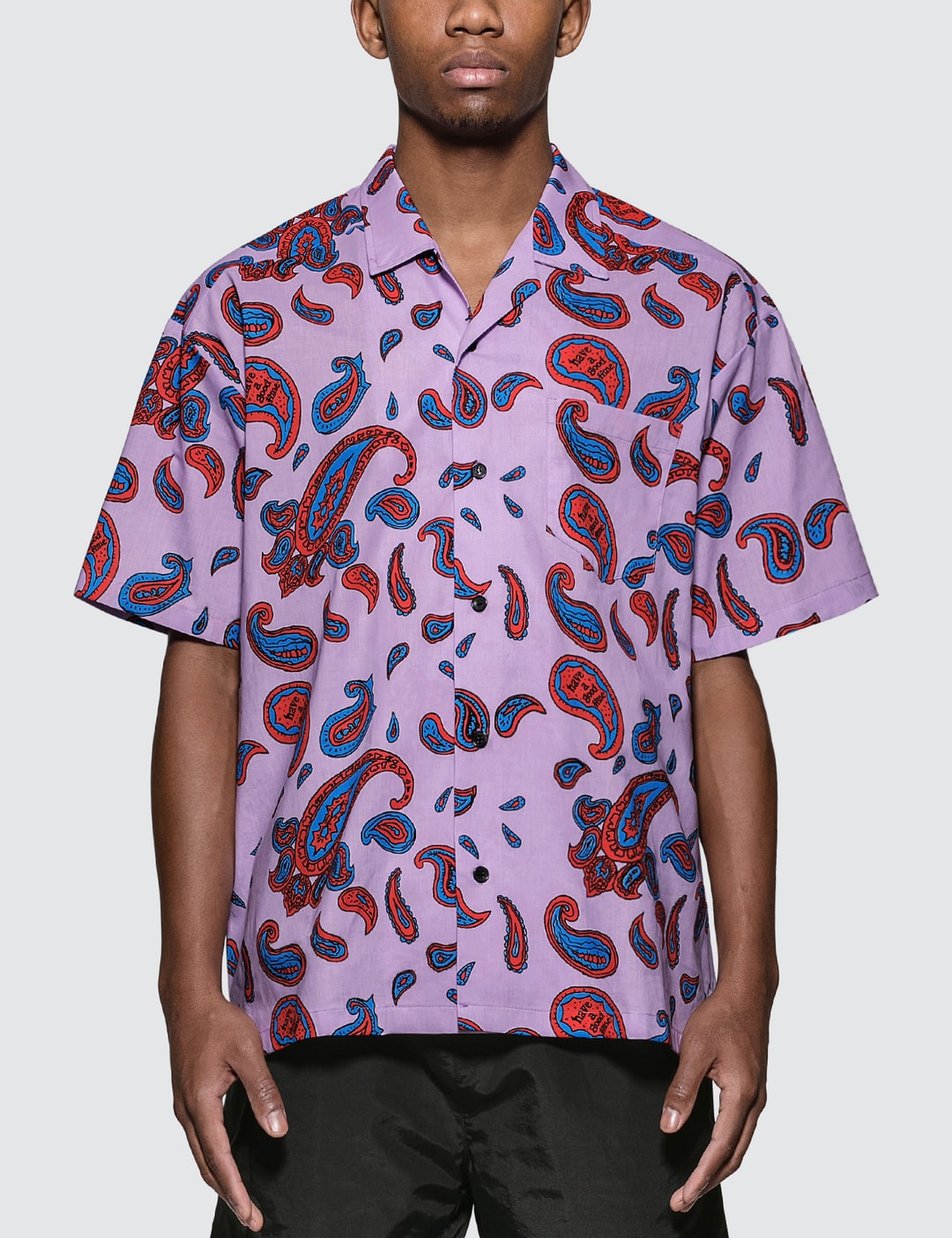 Men's Clothing 'Pink Palace' Aloha (Hawaiian) Shirt - L