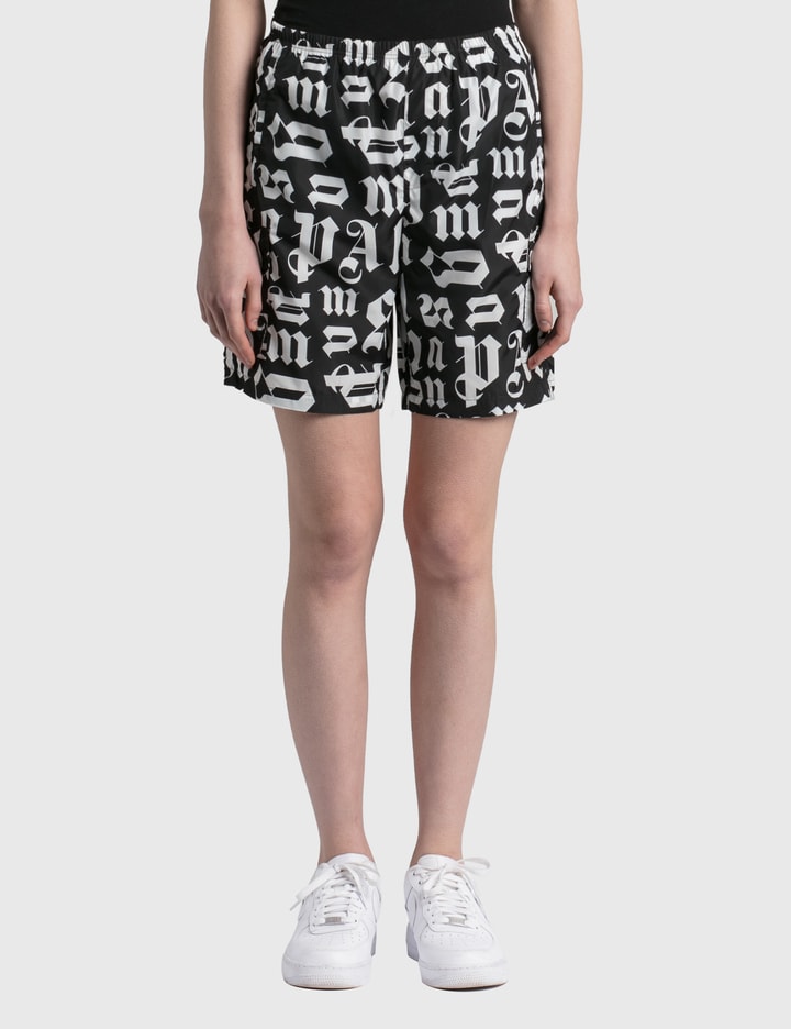Stencil-effect Monogram Shorts - Women - Ready-to-Wear