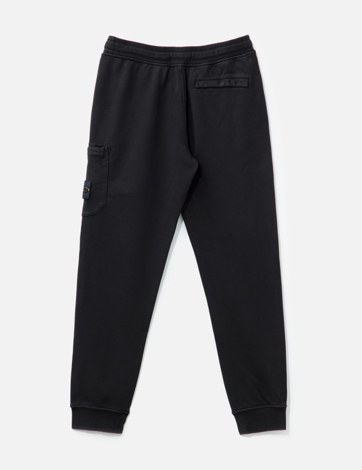 Stone Island Navy Blue Trousers With Elasticated Drawstring In Black