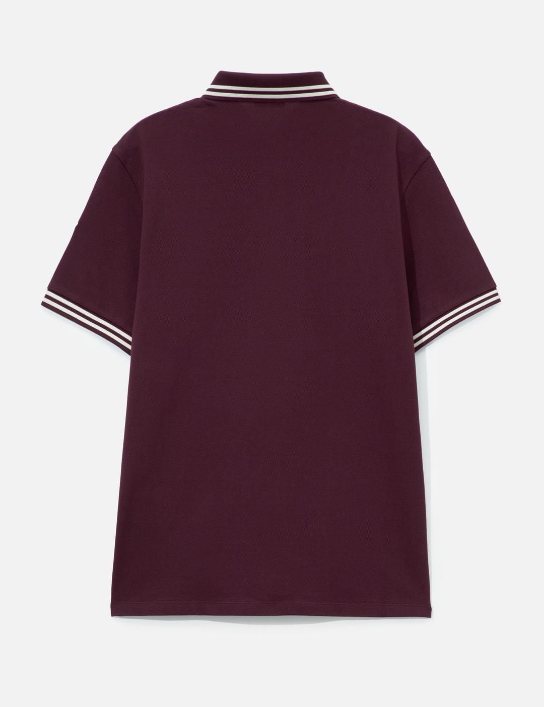 Striped Trim Cotton Piquet Polo Shirt view 9